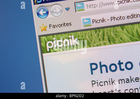 picnik online photo editing Stock Photo