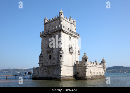 Torre de Belem (Belem tower) in Lisbon, Portugal Stock Photo