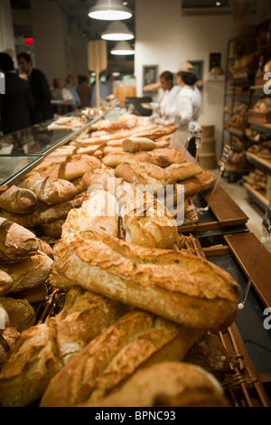 Loaves of bread at Eataly the Italian food and wine marketplace in New York Stock Photo