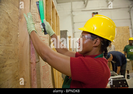 Weatherization Training Class Funded by Federal Economic Stimulus Money Stock Photo