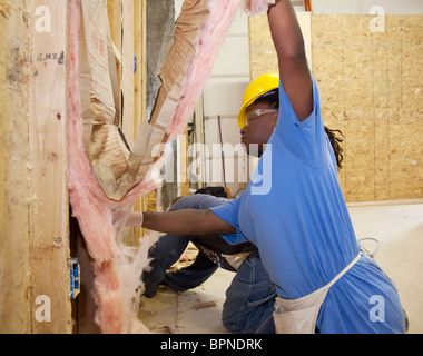 Weatherization Training Class Funded by Federal Economic Stimulus Money Stock Photo