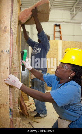 Weatherization Training Class Funded by Federal Economic Stimulus Money Stock Photo