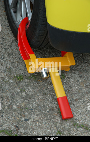 wheel clamp, England, UK Stock Photo