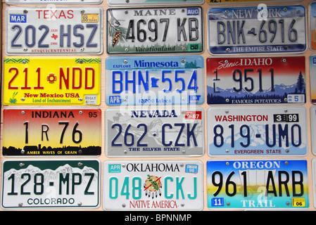 North American car and vehicle number plates Stock Photo: 31201690 - Alamy