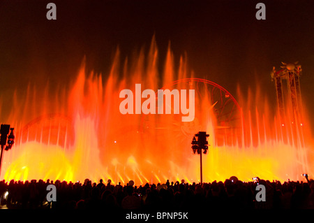 Disneyland Water and Light Show Stock Photo