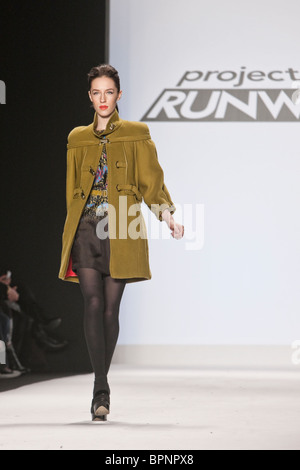 12 february 2010 -New Yok,USA - Project Runway season 7 finalist Emilio Sosa final fashion show at New York fashion Week. Stock Photo