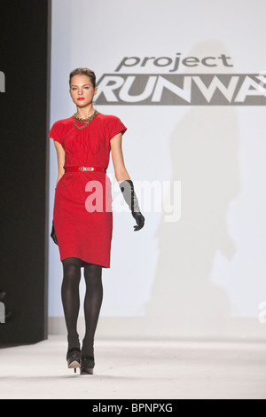 12 february 2010 -New Yok,USA - Project Runway season 7 finalist Emilio Sosa final fashion show at New York fashion Week. Stock Photo