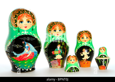Matryoschkas, Russian dolls Stock Photo