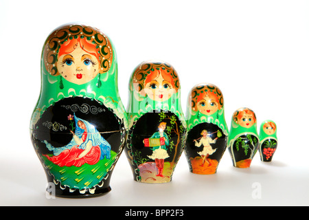 Matryoschkas, Russian dolls Stock Photo