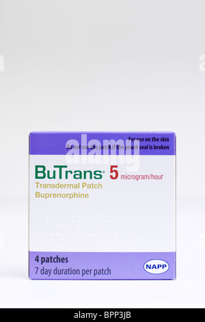 Buprenorphine transdermal patch Stock Photo