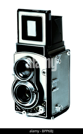 classical medium format TLR photo camera Stock Photo