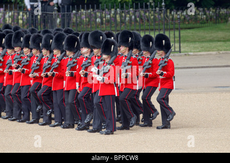 Grenadier Guards, marching from the Mall onto Horse Guards Parade. 'Trooping the Colour' 2010 Stock Photo