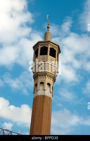 Minaret Tower on The East London Mosque, Whitechapel Road Stock Photo