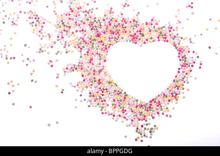 Heart shaped sprinkles Stock Photo