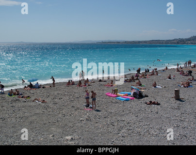 Baie des Anges, Promenade des Anglais, Nice, France Stock Photo