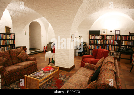 Rector's office in the crypt of St Bride's Church on Fleet Street, City of London.. Photo:Jeff Gilbert Stock Photo