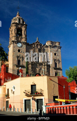 Americas Mexico La Valenica. The Temple of La Valencia also known as San Cayetano in the mining village near Guanajuato. Stock Photo