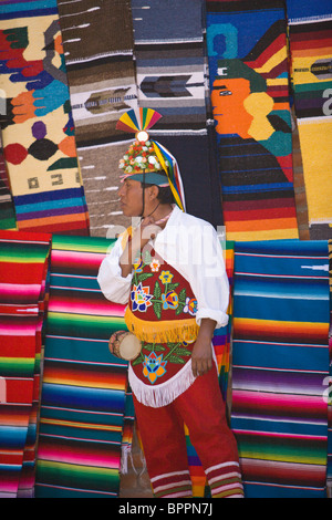 performers at Folkloric Show at Aztec Theater, Golden Zone, Mazatlan, Sinaloa State, Mexico Stock Photo