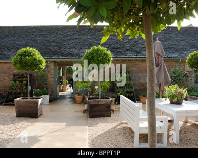 Daylesford Farm Shop with outdoor cafe on a sunny day - Cotswolds ...