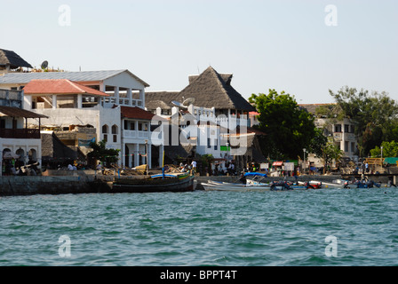 Lamu town from the water, Kenya Stock Photo