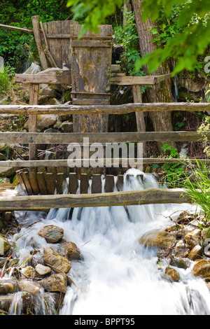 Traditional rustic whirlpool in Ighiel village, Romania. Stock Photo