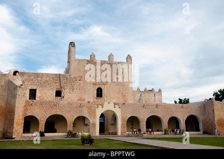 Templo de San Bernardino and Convento de Sisal, 16th century, Valladolid, the Yucatan, Mexico Stock Photo