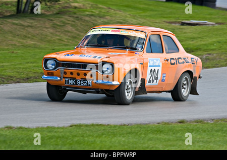 Mark I Ford Escort RS2000 Rally Car on Rally Track at Oulton Park Motor Racing Circuit Cheshire England United Kingdom UK Stock Photo