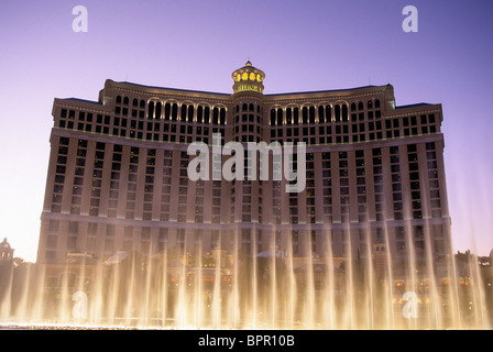 Exterior of the Bellagio Hotel & Casino on the Las Vegas Strip- Las Vegas (Nevada), USA. Stock Photo