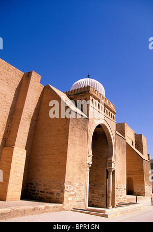 The Mosque of Uqba, known as the Great Mosque of Kairouan , is one of the most important mosques in Tunisia- Kairouan, Tunisia. Stock Photo