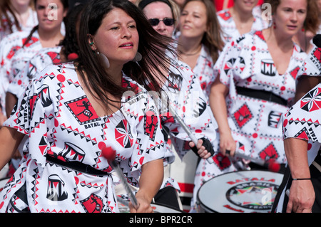 Batala Drummers at the Notting Hill Carnival Stock Photo
