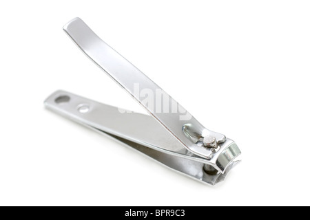 Nail clipper isolated on white. Stock Photo