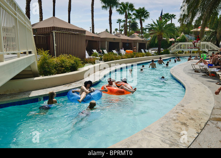 The Lazy River at Mandalay Bay Beach. Stock Photo