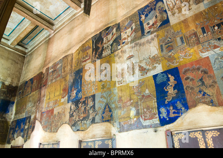 murals, Wat Bo, Siem Reap, Cambodia Stock Photo