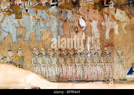 murals, Wat Bo, Siem Reap, Cambodia Stock Photo