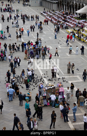 Tourists enjoying San Marco Piazza Stock Photo