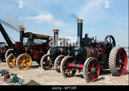 Vintage Steam Traction engines at Great Dorset steam fair in England Stock Photo