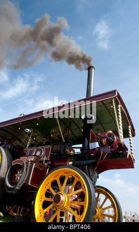 Burrell Showmans Traction Engine 'Dolphin' at the Great Dorset steam fair 2010, England Stock Photo