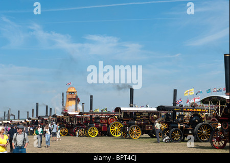 Showmans Traction Engines at Great Dorset steam fair 2010, England Stock Photo