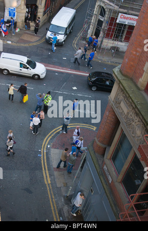 Glasgow Rangers fans riot in Manchester with Police after UEFA cup ...