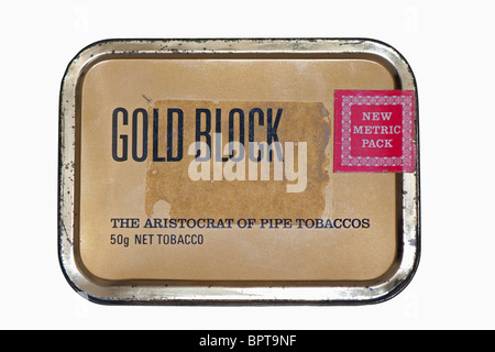 Old Gold Block tobacco tin. Stock Photo