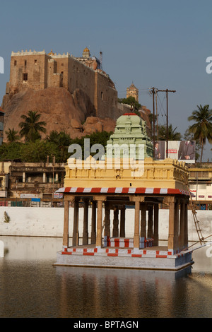 trichy rock fort temple Stock Photo