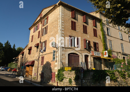 Pub in the French village of Valbonne. Stock Photo