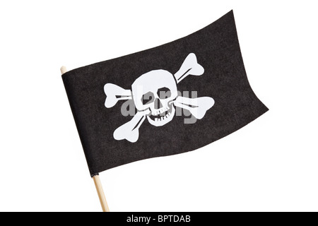 Pirate Flag with white background Stock Photo