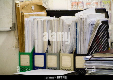 File Stack,blueprints,file folder close up for background Stock Photo