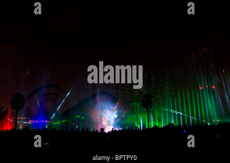 Disneyland Water and Light Show Stock Photo