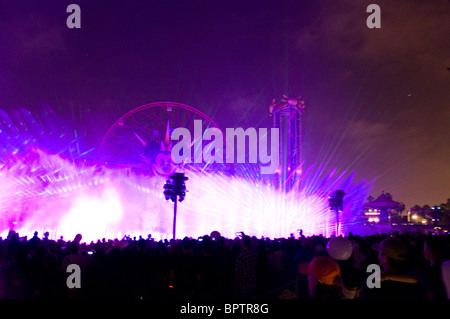 Disneyland Water and Light Show Stock Photo