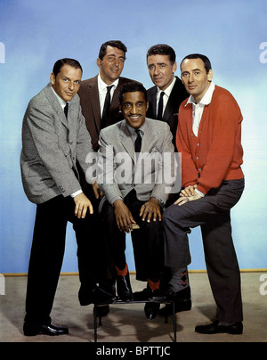 FRANK SINATRA DEAN MARTIN SAMMY DAVIS JNR PETER LAWFORD & JOEY BISHOP THE RAT PACK ACTORS & SINGERS (1960) Stock Photo