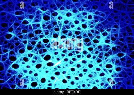 Blue and cyan abstract background with black holes Stock Photo
