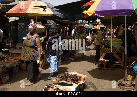 Albert market, Banjul, the Gambia Stock Photo