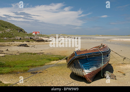 Crannag at Traig Mhor beach Isle of Barra, Outer Hebrides Western Isles. Scotland.  SCO 6543
